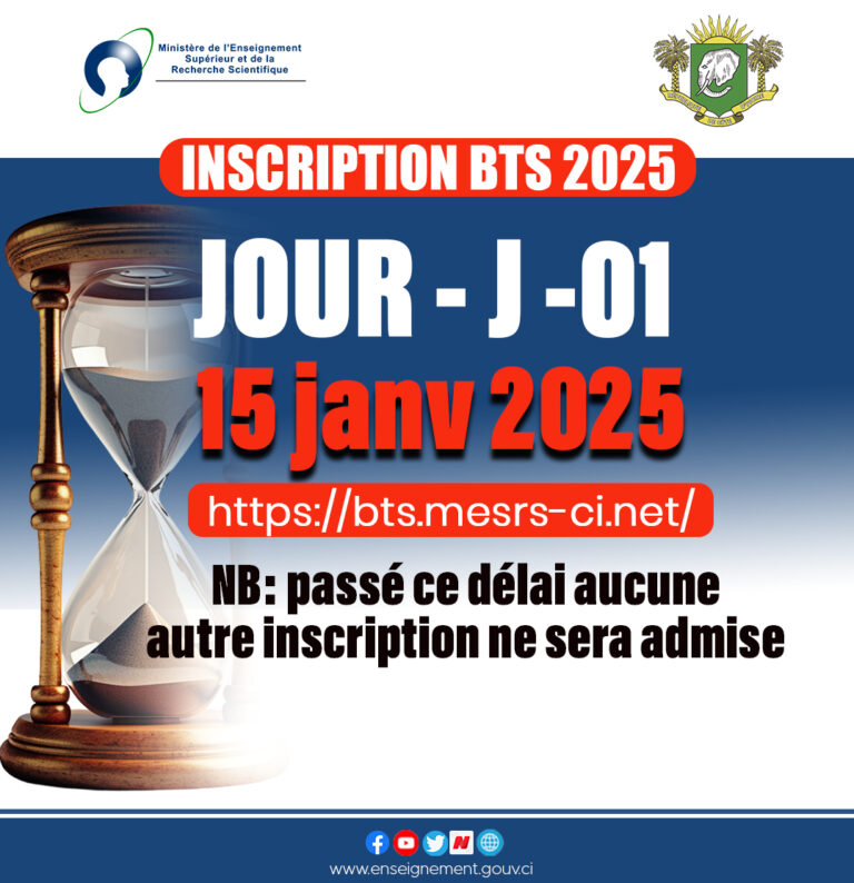 Inscriptions Bts Ci La Date Limite Fix E Au Janvier