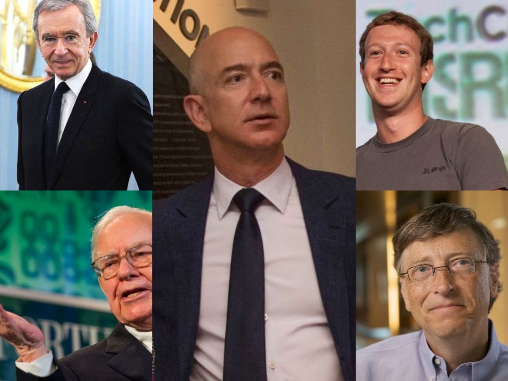 top 5 hommes les plus riches du monde