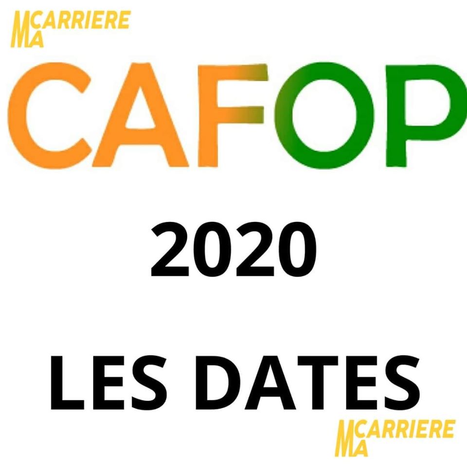 cafop 2020 dates inscription