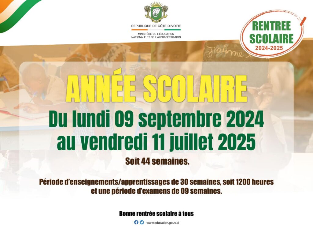 les-5-congés-scolaires-2024-2025-en-cote-divoire