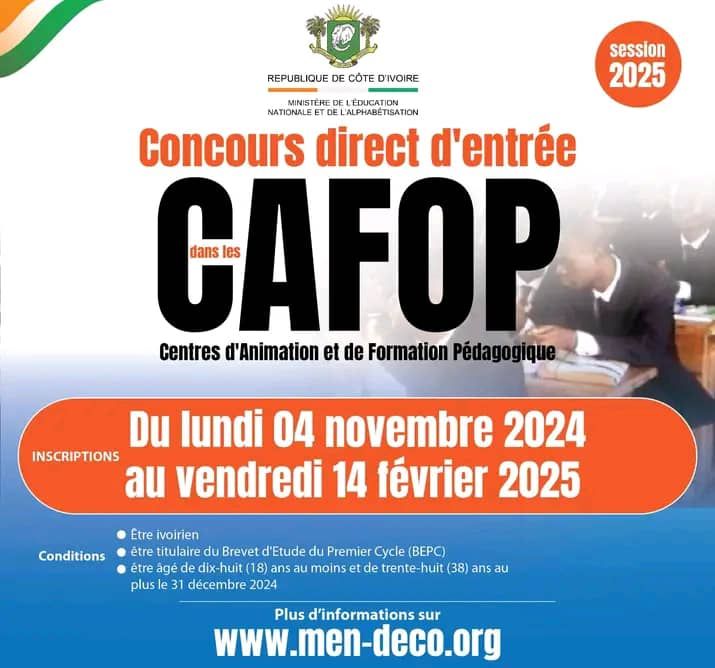 Sur men-deco.org, le retrait de la convocation CAFOP 2025 CI se fait dans le courant du mois de mars. Selon l’organigramme mis en place par le ministère de l’éducation nationale, les candidats affronteront les épreuves écrites le samedi 15 mars 2025. Quelques jours avant cette date fatidique, ils pourront imprimer en ligne les convocations.