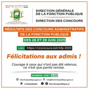 lien-ciconcours.net-consulter-resultats-concours-fonction-publique-2025-cote-divoire