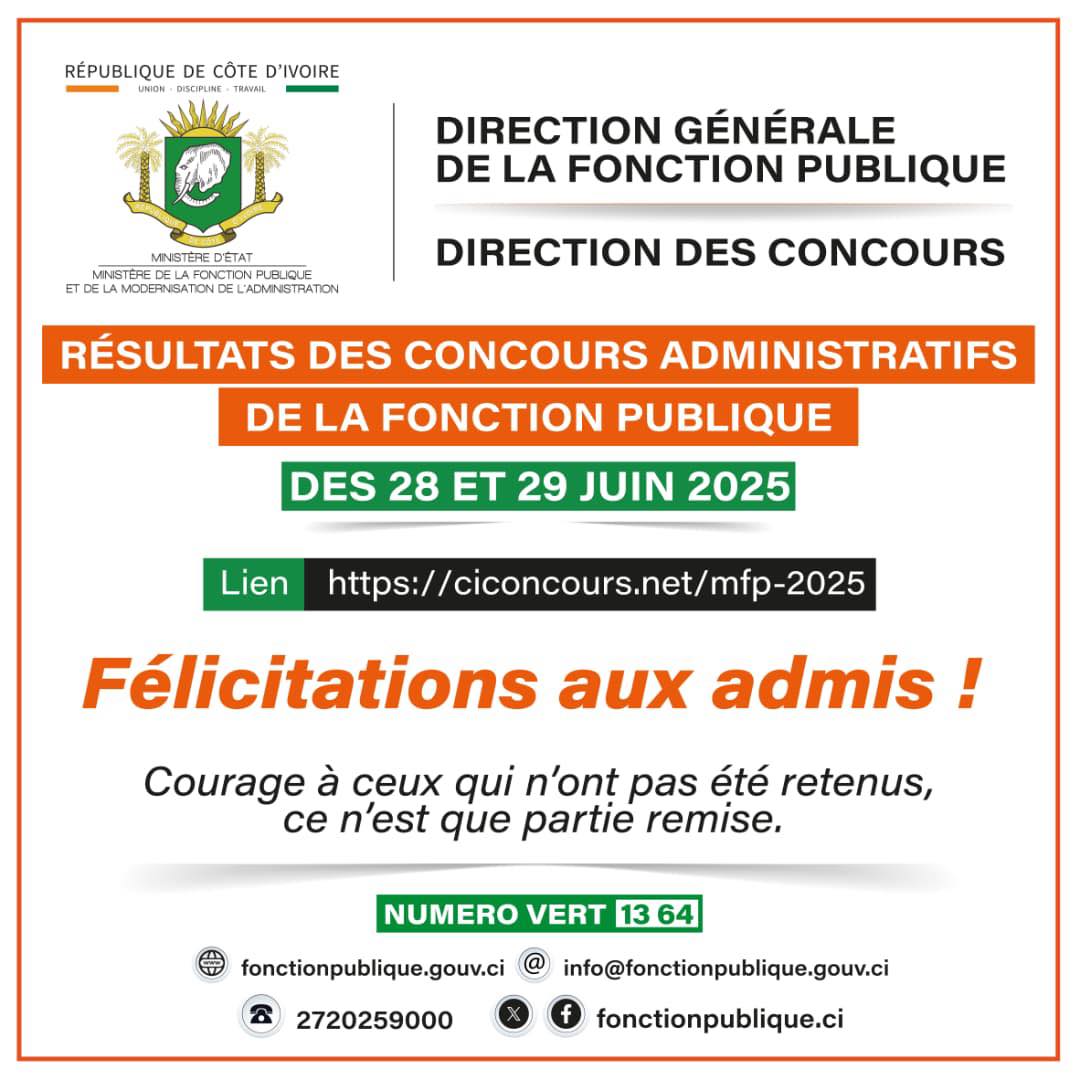 lien-ciconcours.net-consulter-resultats-concours-fonction-publique-2025-cote-divoire