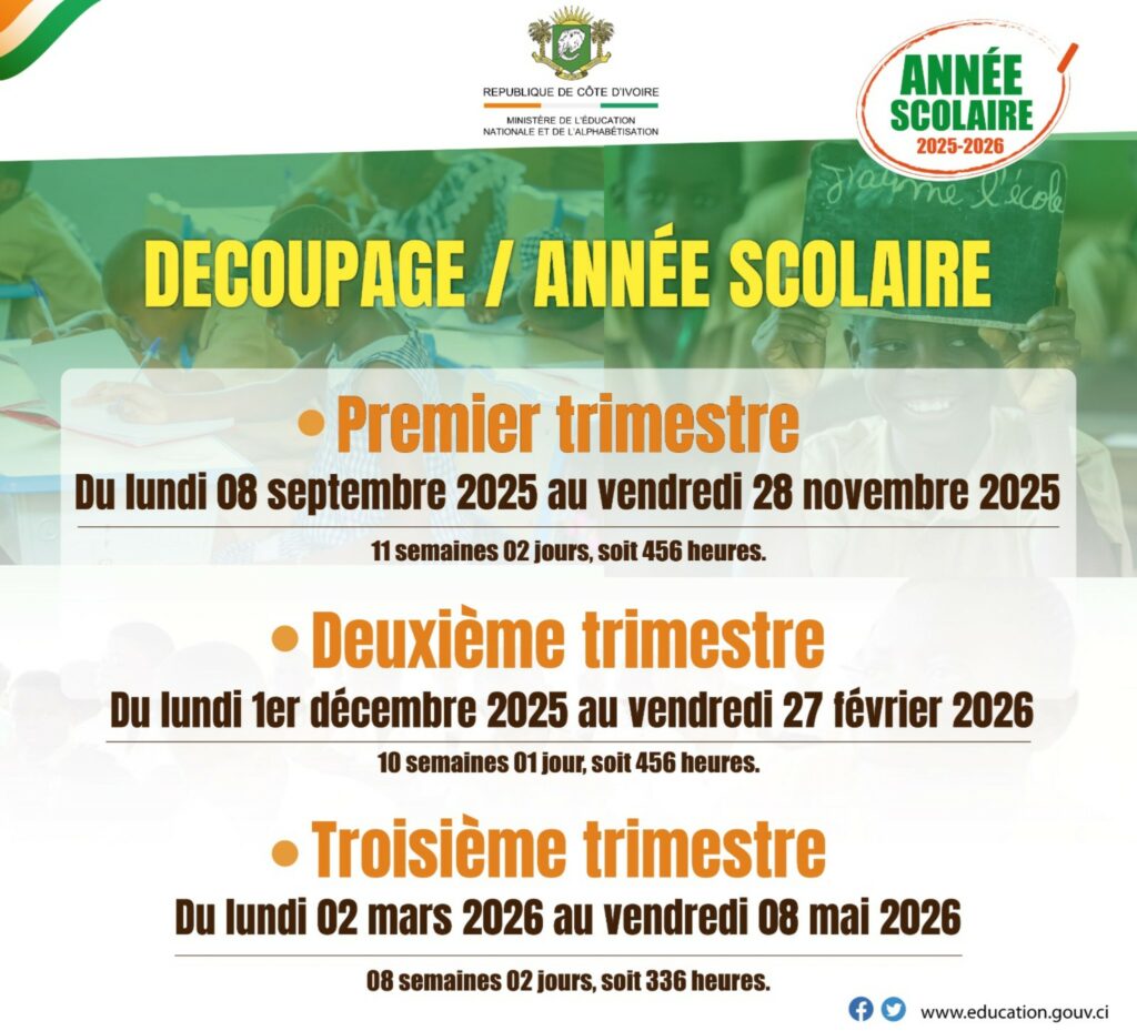 decoupage-annee-scolaire-202§-2026-CI-dates-trois-trimestres-scolaires
