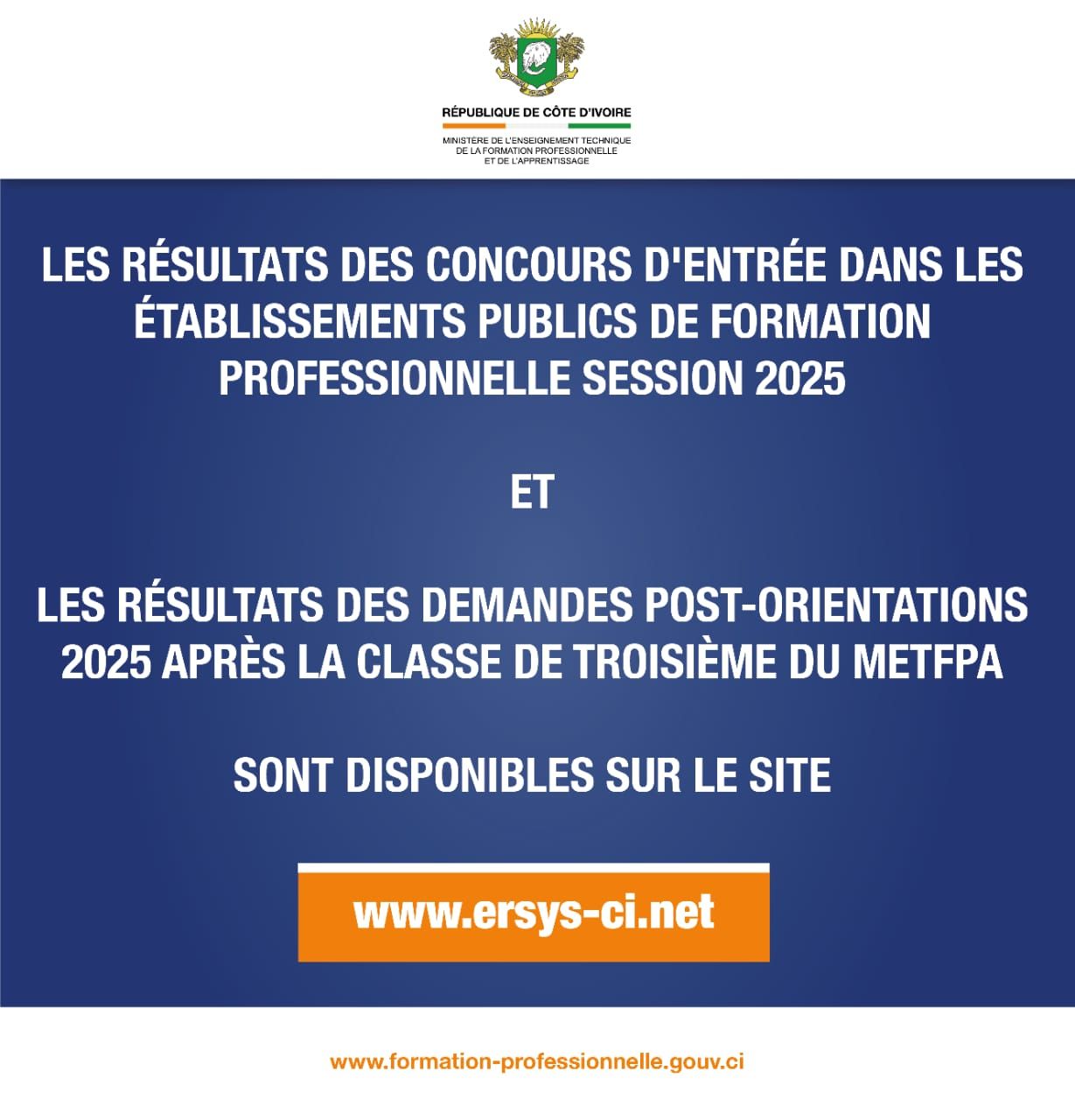 resultats-post-orientation-formation-professionnelle-consulter-ersys-ci-net