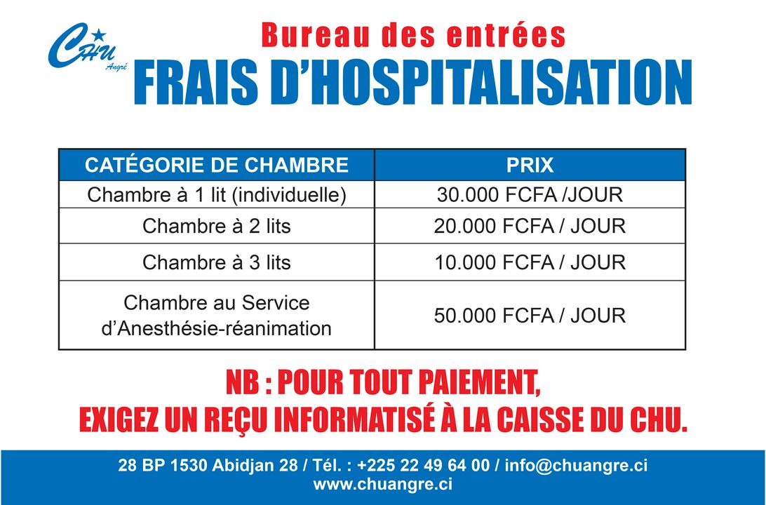 tarifs-hospitalisation-CHU-angre-direction-hopital-s-explique