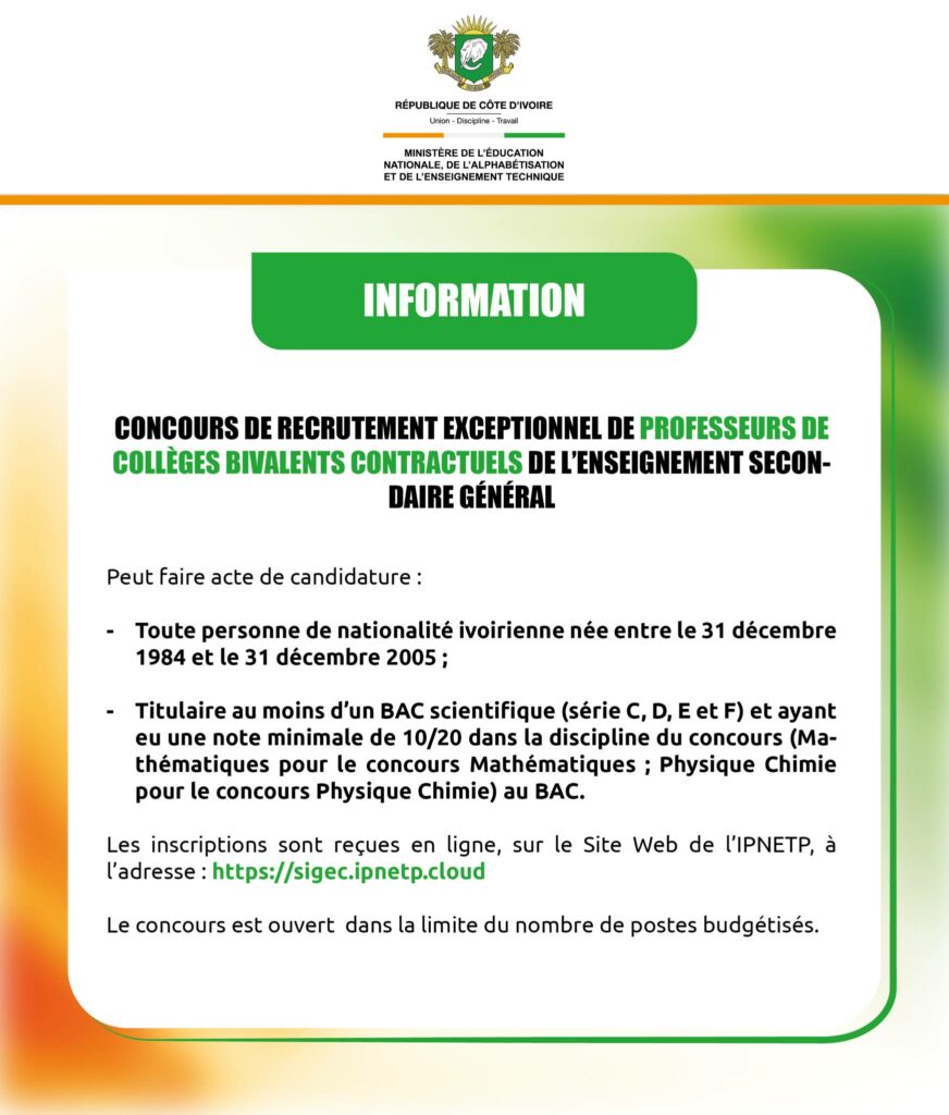 recrutement-enseignants-2026-cote-d-ivoire-liste-dossiers-fournir