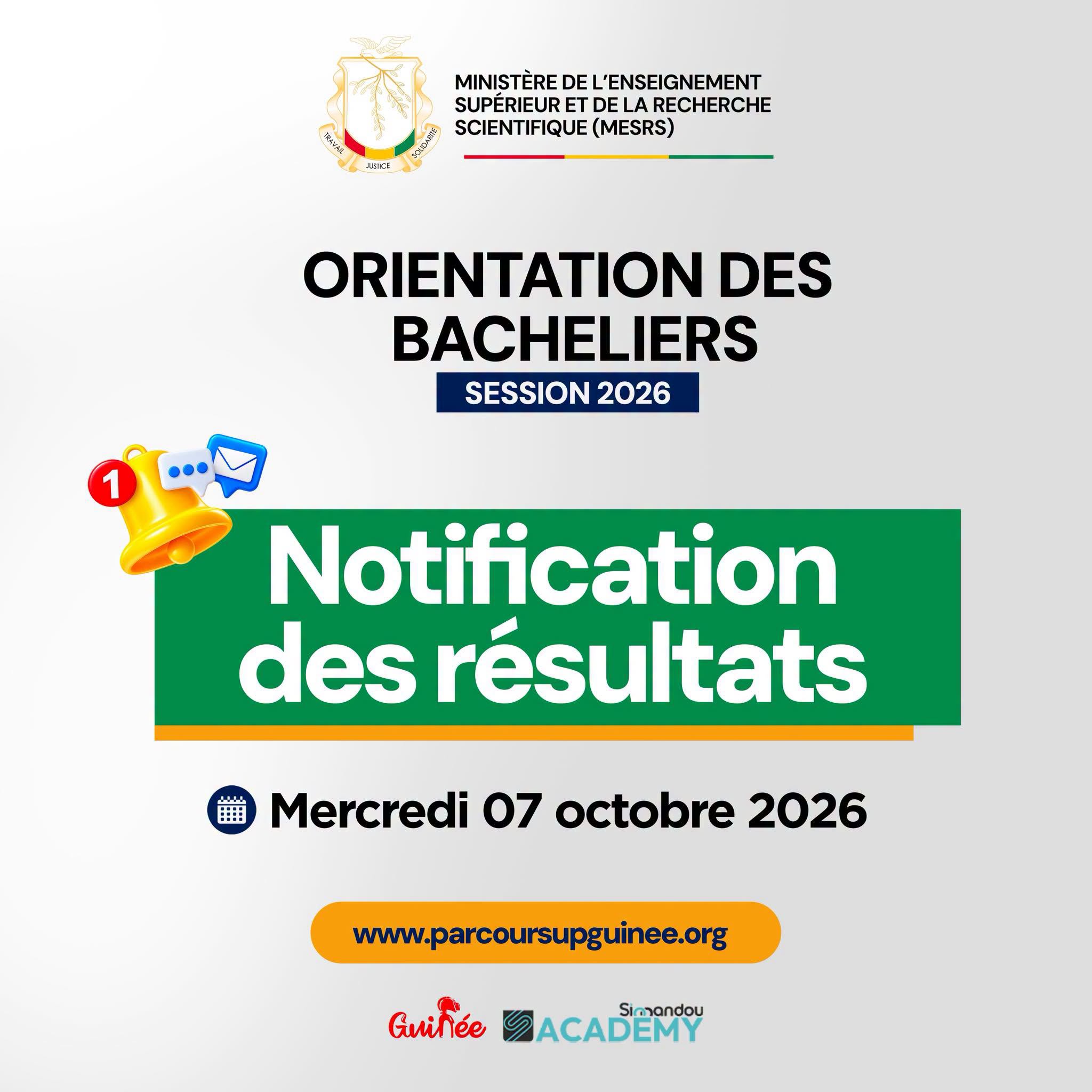 résultats-orientations-bacheliers-2026-Guinee-disponibles